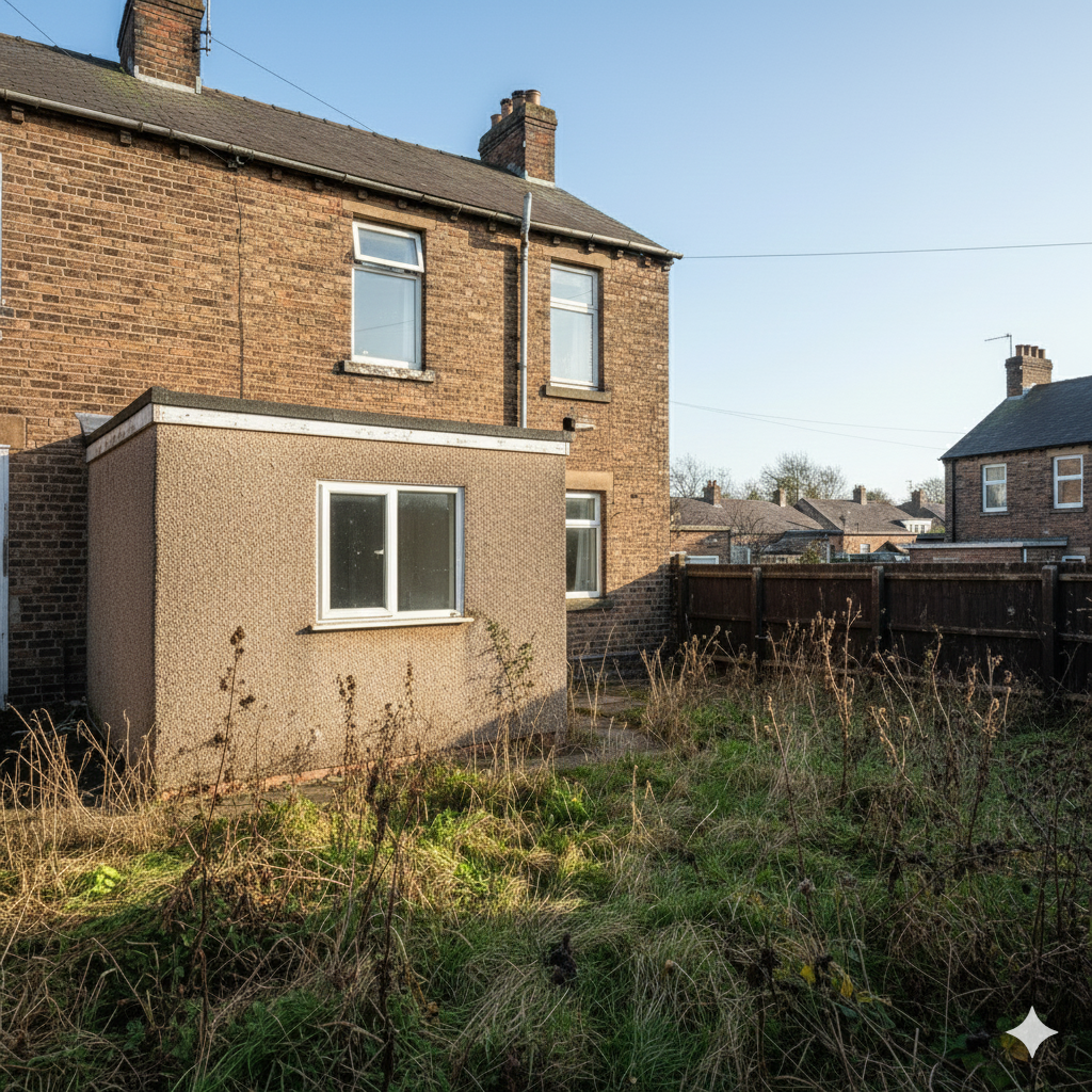 Before: dated narrow kitchen-diner, Headingley Leeds
