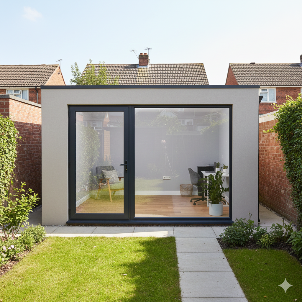 Garage conversion to home office, Roundhay Leeds